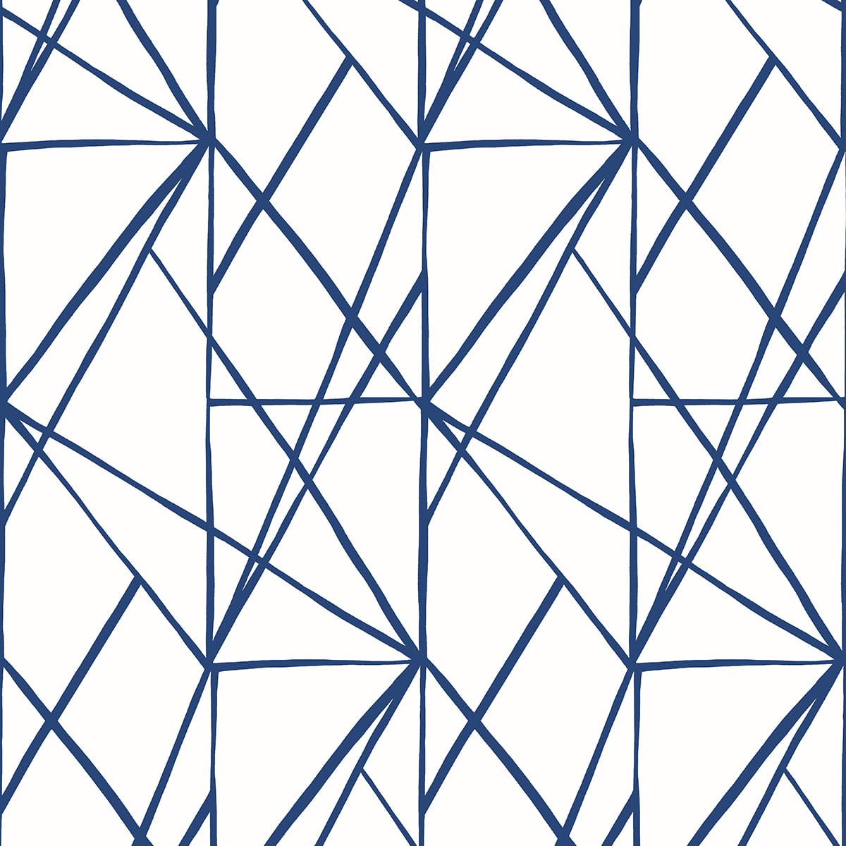 NW42502 NextWall NextWall Peel & Stick Wallpaper Quartz Geo Navy Blue