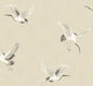 NW42810 NextWall NextWall Peel & Stick Wallpaper Cranes Alba Beige