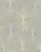 NW43105 NextWall NextWall Peel & Stick Wallpaper Starburst Geo Silversmoke & Metallic Gold