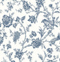 NW43402 NextWall NextWall Peel & Stick Wallpaper Jasmine Chinoiserie Navy Blue