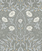 NW43908 NextWall NextWall Peel & Stick Wallpaper Stenciled Floral Alloy Grey