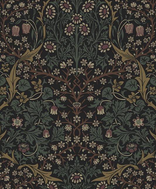 NW44516 NextWall NextWall Peel & Stick Wallpaper Victorian Garden Blacksmith & Cliffside
