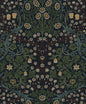 NW44522 NextWall NextWall Peel & Stick Wallpaper Victorian Garden Midnight Blue & Evergreen