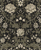 NW44610 NextWall NextWall Peel & Stick Wallpaper Honeysuckle Trail Ebony & Pavestone