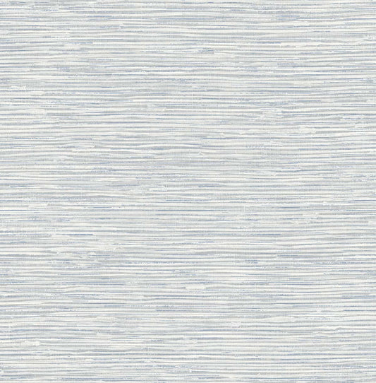NW44708 NextWall NextWall Peel & Stick Wallpaper Cyrus Faux Grasscloth Dove Grey & Bluestone