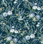 NW45712 NextWall NextWall Peel & Stick Wallpaper Vintage Floral Teal
