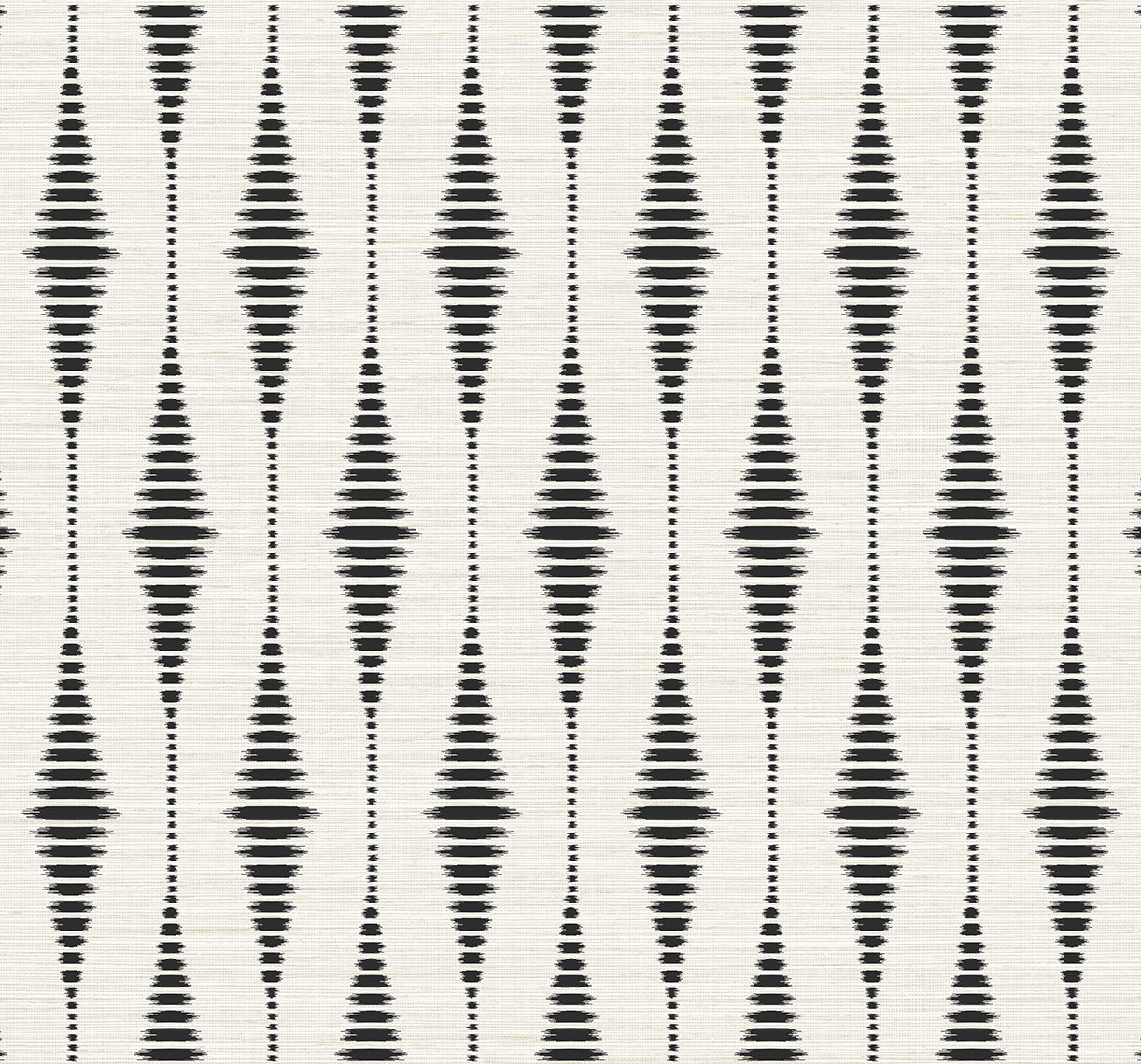 NW46410 NextWall NextWall Peel & Stick Wallpaper Striped Ikat Ebony & Linen