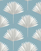 NW46512 NextWall NextWall Peel & Stick Wallpaper Tropical Fan Palm Blue Patina