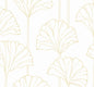 NW47205 NextWall NextWall Peel & Stick Wallpaper Gingko Leaf Metallic Gold