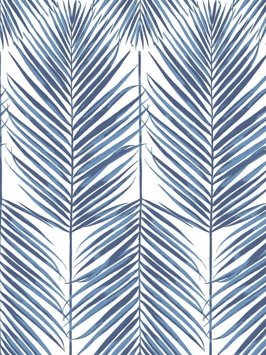 NW47402 NextWall NextWall Peel & Stick Wallpaper Paradise Palms  Coastal Blue