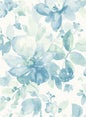 NW47804 NextWall NextWall Peel & Stick Wallpaper Watercolor Flower Seaglass
