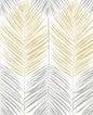 NW47903 NextWall NextWall Peel & Stick Wallpaper Two Toned Palm Wheat & Daydream Grey