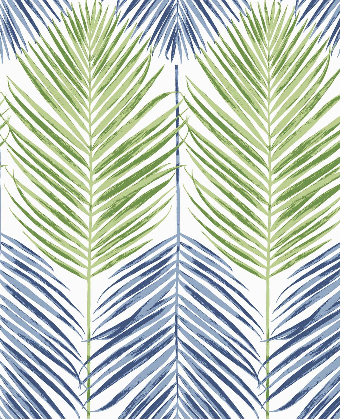 NW47904 NextWall NextWall Peel & Stick Wallpaper Two Toned Palm Coastal Blue & Fern Green