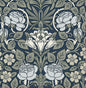 NW49002 NextWall NextWall Peel & Stick Wallpaper Vintage Rose Bluestone