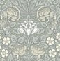 NW49008 NextWall NextWall Peel & Stick Wallpaper Vintage Rose Alloy Grey