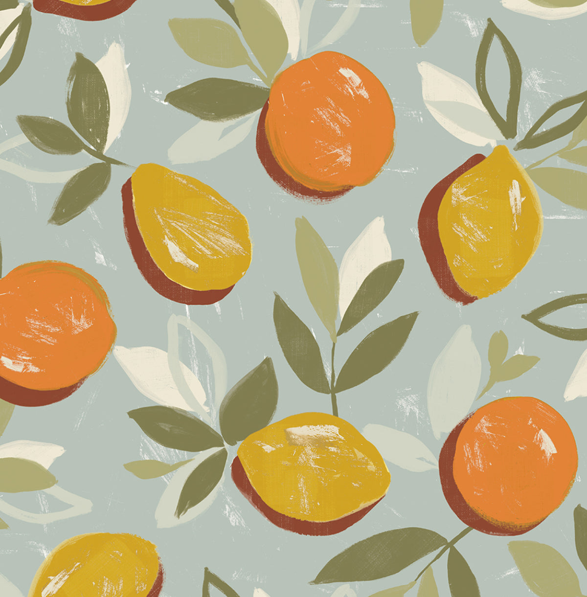 NW49306 NextWall NextWall Peel & Stick Wallpaper Fruit Toss Daydream Grey