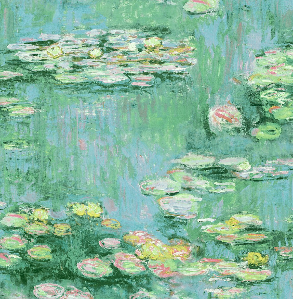 NW50004 NextWall NextWall Peel & Stick Wallpaper Lily Pond Hunter Green & Lakeside