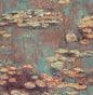 NW50006 NextWall NextWall Peel & Stick Wallpaper Lily Pond Rust & Deep Sea