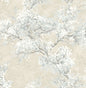 NW50105 NextWall NextWall Peel & Stick Wallpaper Cherry Blossom Grove Parchment & Morning Fog