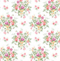 NW50501 NextWall NextWall Peel & Stick Wallpaper Floral Bunches Watermelon & Buttercup