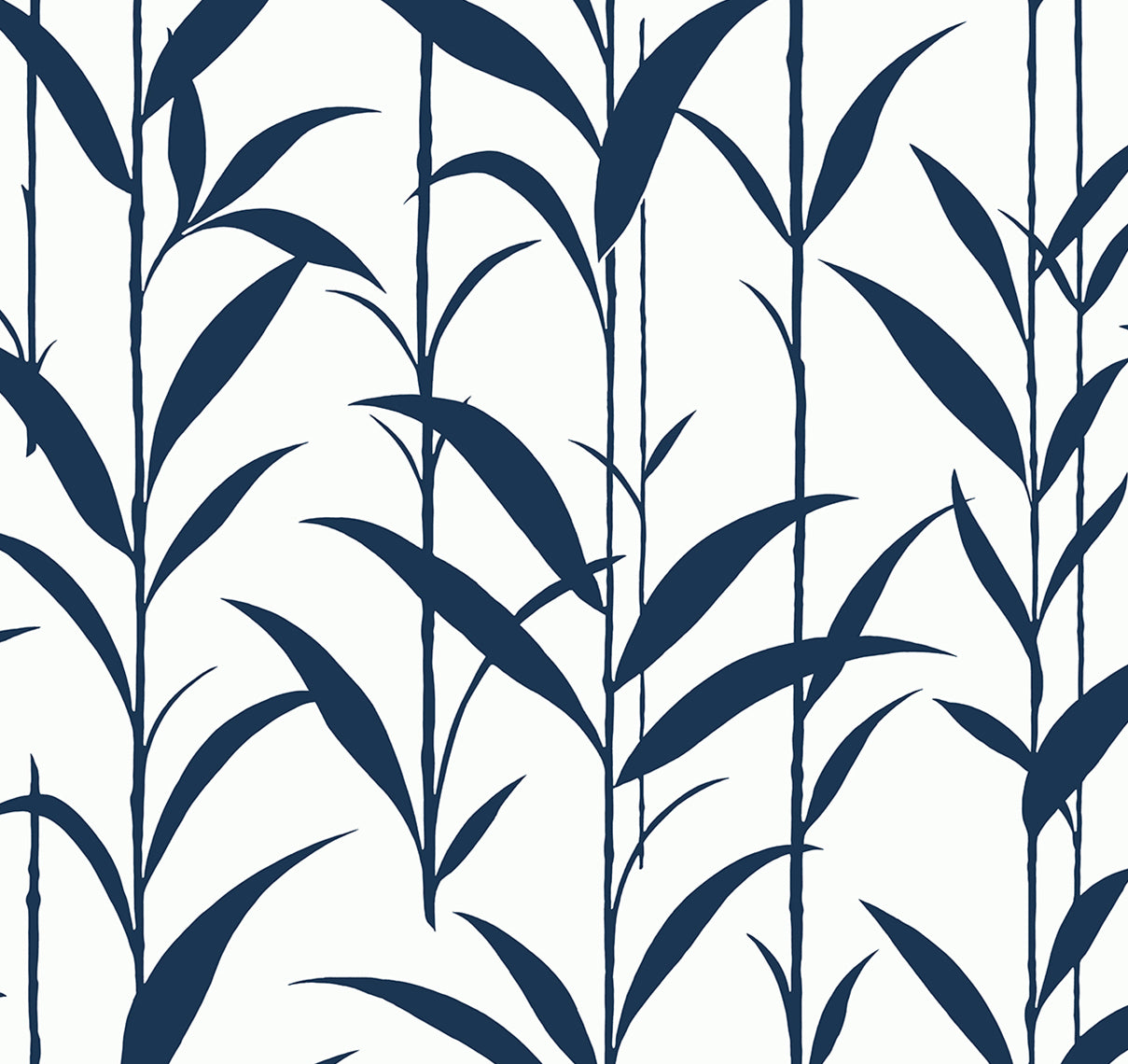 NW51402 NextWall NextWall Peel & Stick Wallpaper Bamboo Silhouette Royal Blue