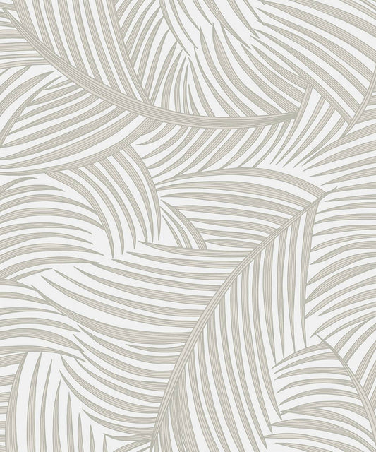 NW51907 NextWall NextWall Peel & Stick Wallpaper Tossed Palm Fronds Sea Salt