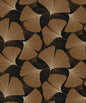 NW52206 NextWall NextWall Peel & Stick Wallpaper Tossed Ginkgo Leaf Ebony & Metallic Copper