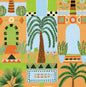 NW52606 NextWall NextWall Peel & Stick Wallpaper Tropical Facade Orange