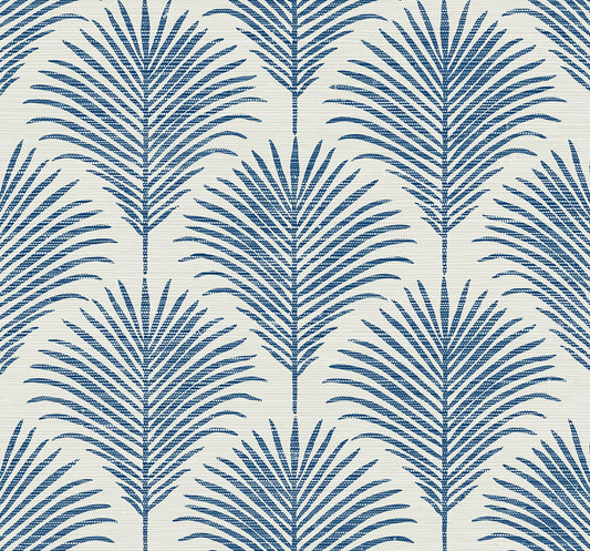 NW53802 NextWall NextWall Peel & Stick Wallpaper Grassland Palm Coastal Blue