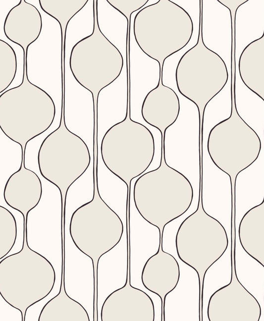 NW54600 NextWall NextWall Peel & Stick Wallpaper Bubble Stripe Marshmallow