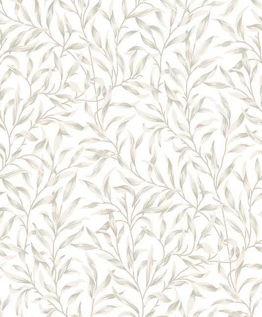 NW54706 NextWall NextWall Peel & Stick Wallpaper Willow Trail Neutral