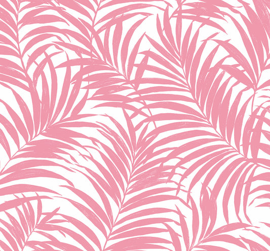 NW54901 NextWall NextWall Peel & Stick Wallpaper Beach Palm Pink
