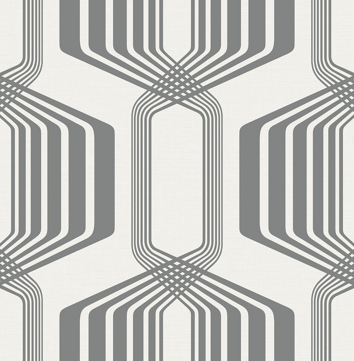 NW55302 NextWall NextWall Peel & Stick Wallpaper Striped Geo Metallic Silver