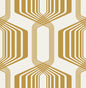 NW55305 NextWall NextWall Peel & Stick Wallpaper Striped Geo Metallic Gold