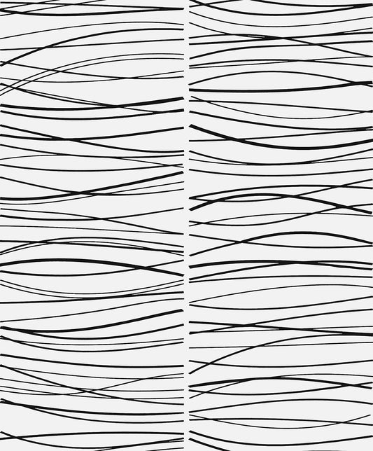 NW55600 NextWall NextWall Peel & Stick Wallpaper Wave Lines Black