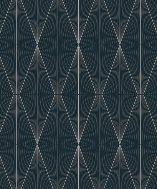 NW55802 NextWall NextWall Peel & Stick Wallpaper Geo Diamond Blue Denim & Pewter