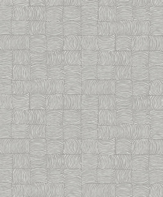 NW55908 NextWall NextWall Peel & Stick Wallpaper Organic Squares Fog Grey