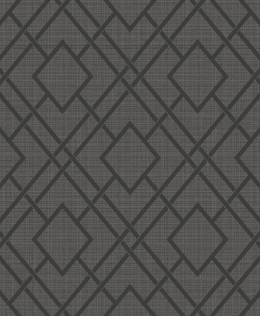 NW56210 NextWall NextWall Peel & Stick Wallpaper Diamond Trail Pewter & Charcoal
