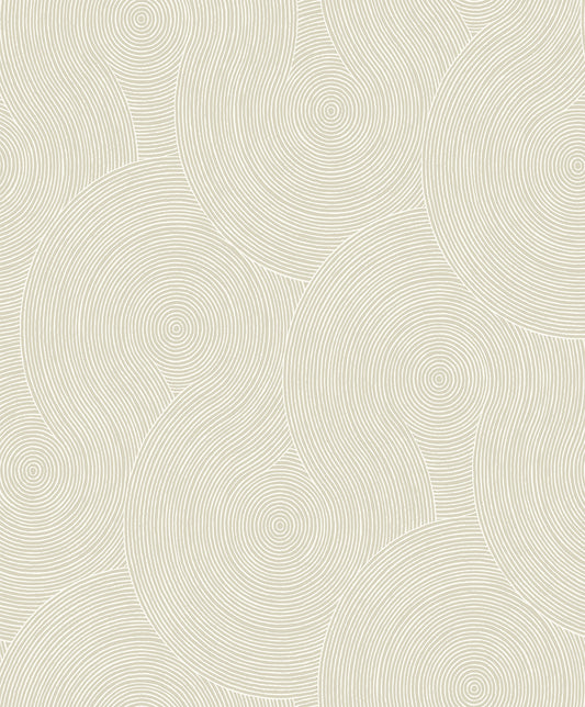 NW56705 NextWall NextWall Peel & Stick Wallpaper Swirl Geo Light Beige