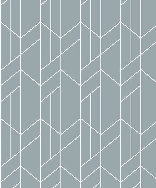 NW56802 NextWall NextWall Peel & Stick Wallpaper Geometry Light Blue