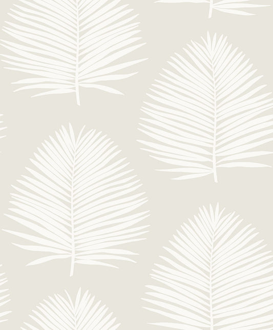 NW57100 NextWall NextWall Peel & Stick Wallpaper Island Palm Alabaster