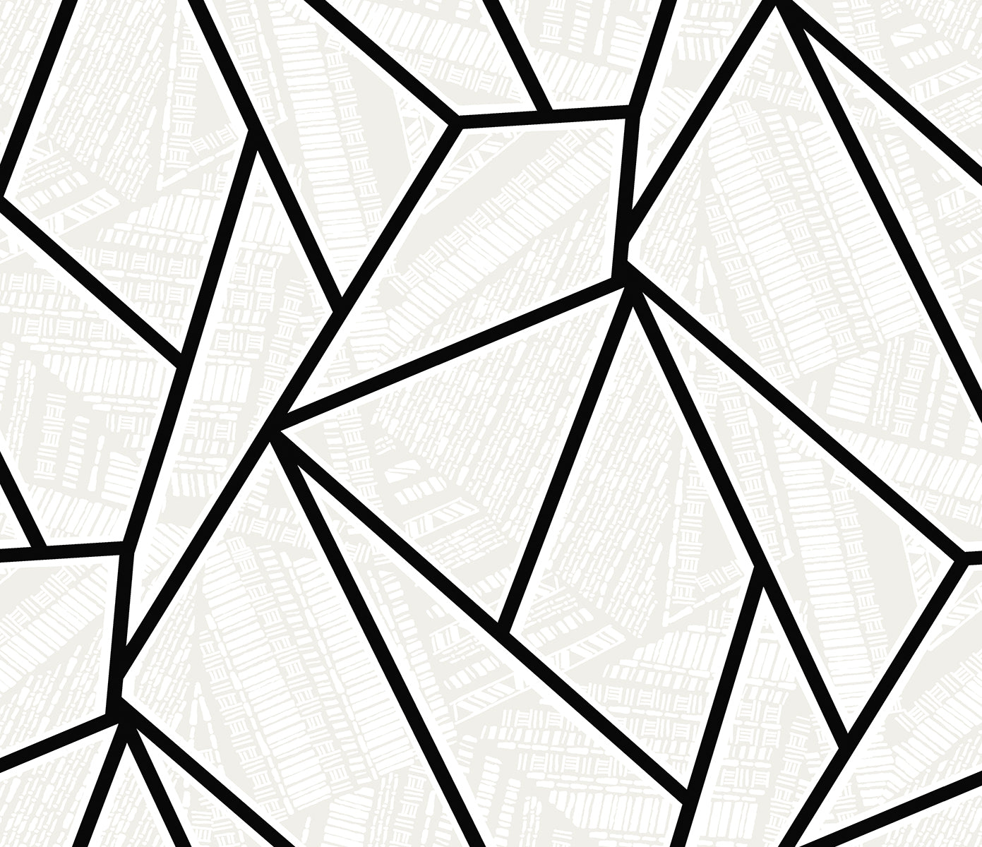 NW57300 NextWall NextWall Peel & Stick Wallpaper Vector Geo Ebony & Morning Fog