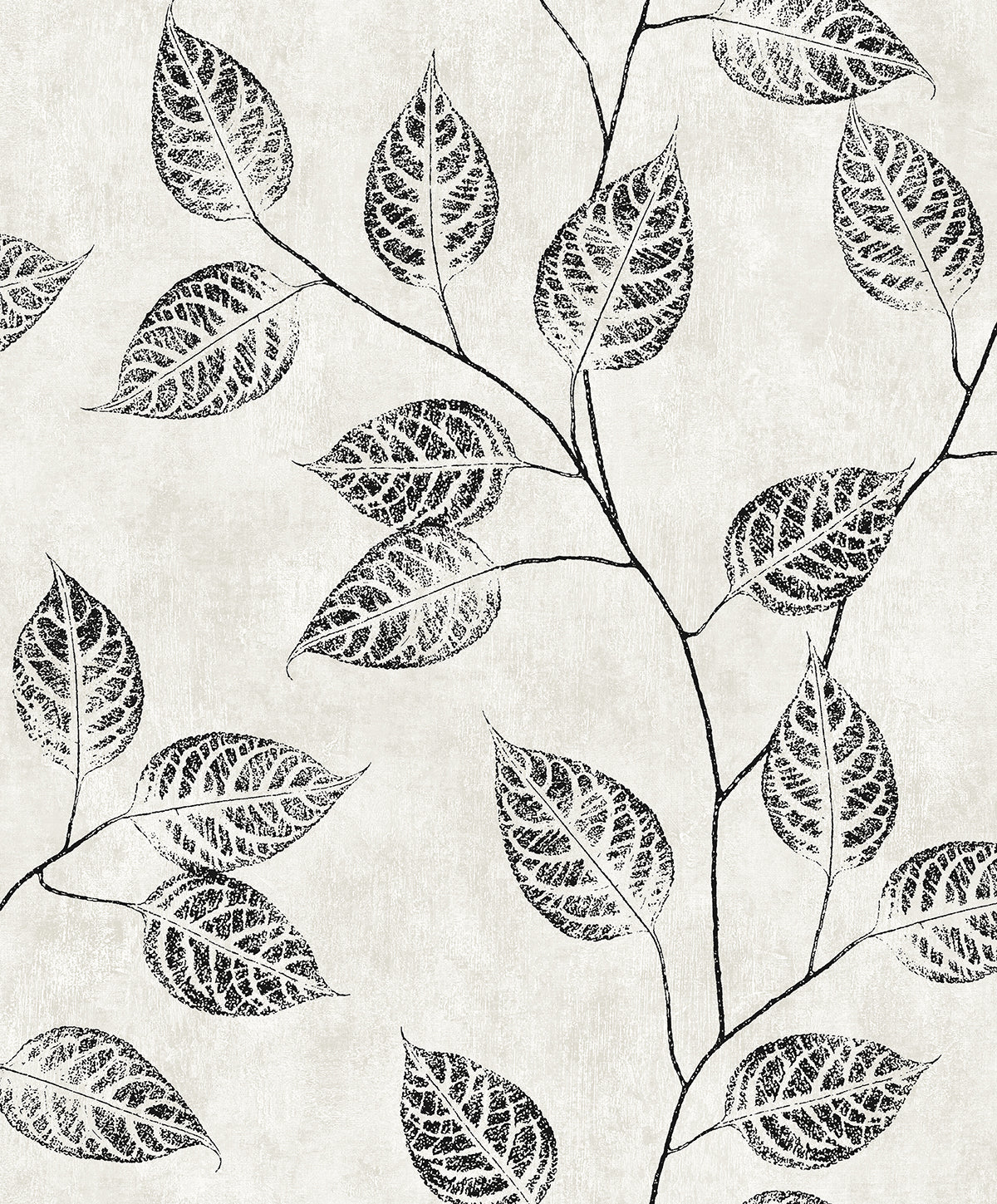 NW57500 NextWall NextWall Peel & Stick Wallpaper Leaf Silhouette Contrast