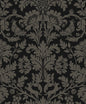 NW57710 NextWall NextWall Peel & Stick Wallpaper Ansel Damask Ebony & Pavestone