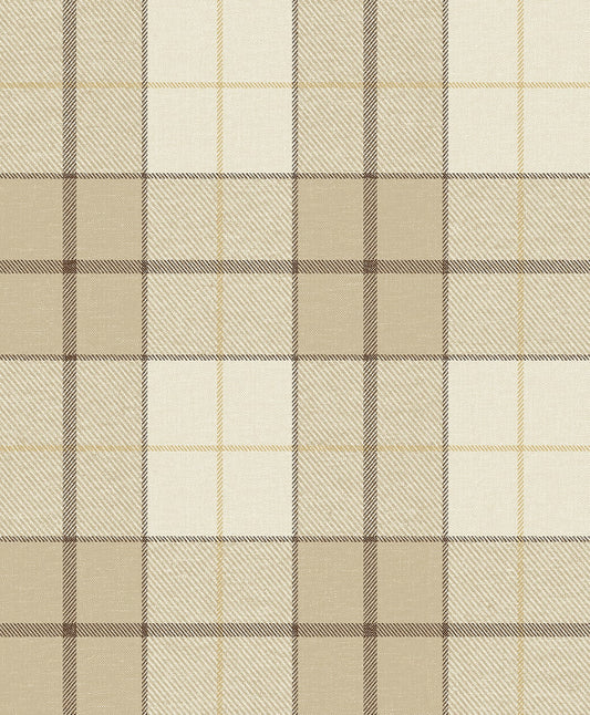 NW58105 NextWall NextWall Peel & Stick Wallpaper Altarinda Plaid Latte