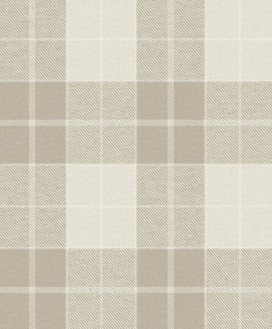 NW58110 NextWall NextWall Peel & Stick Wallpaper Altarinda Plaid Creme Brulee