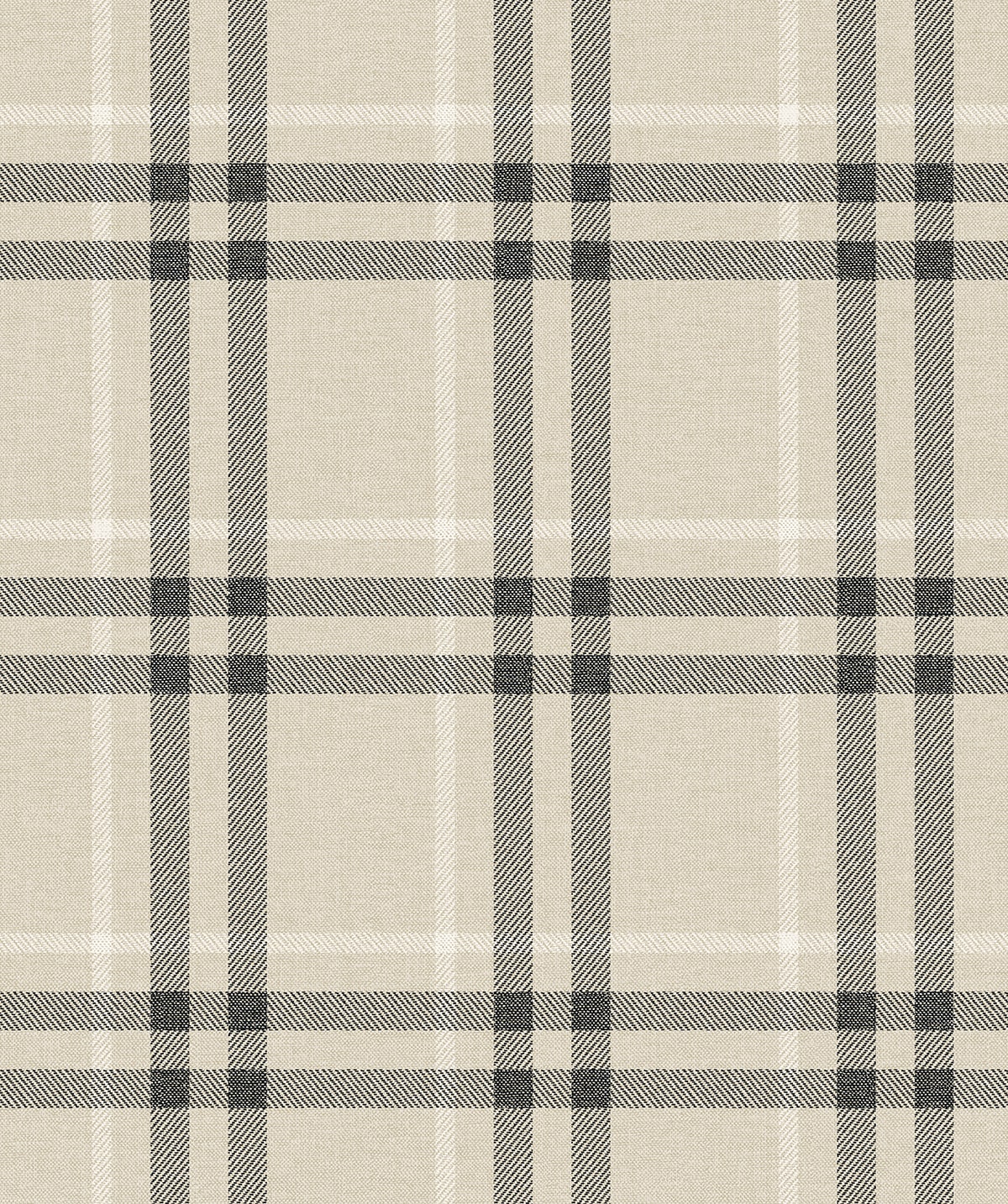 NW58205 NextWall NextWall Peel & Stick Wallpaper Calverlay Plaid Linen & Ebony