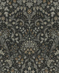 NWS058400 NextWall NextWall Peel & Stick Wallpaper Filigree Floral Charcoal & Pavestone