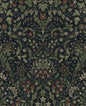 NWS058402 NextWall NextWall Peel & Stick Wallpaper Filigree Floral Midnight Blue & Sage