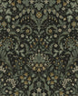 NW58404 NextWall NextWall Peel & Stick Wallpaper Filigree Floral Ebony & Sage